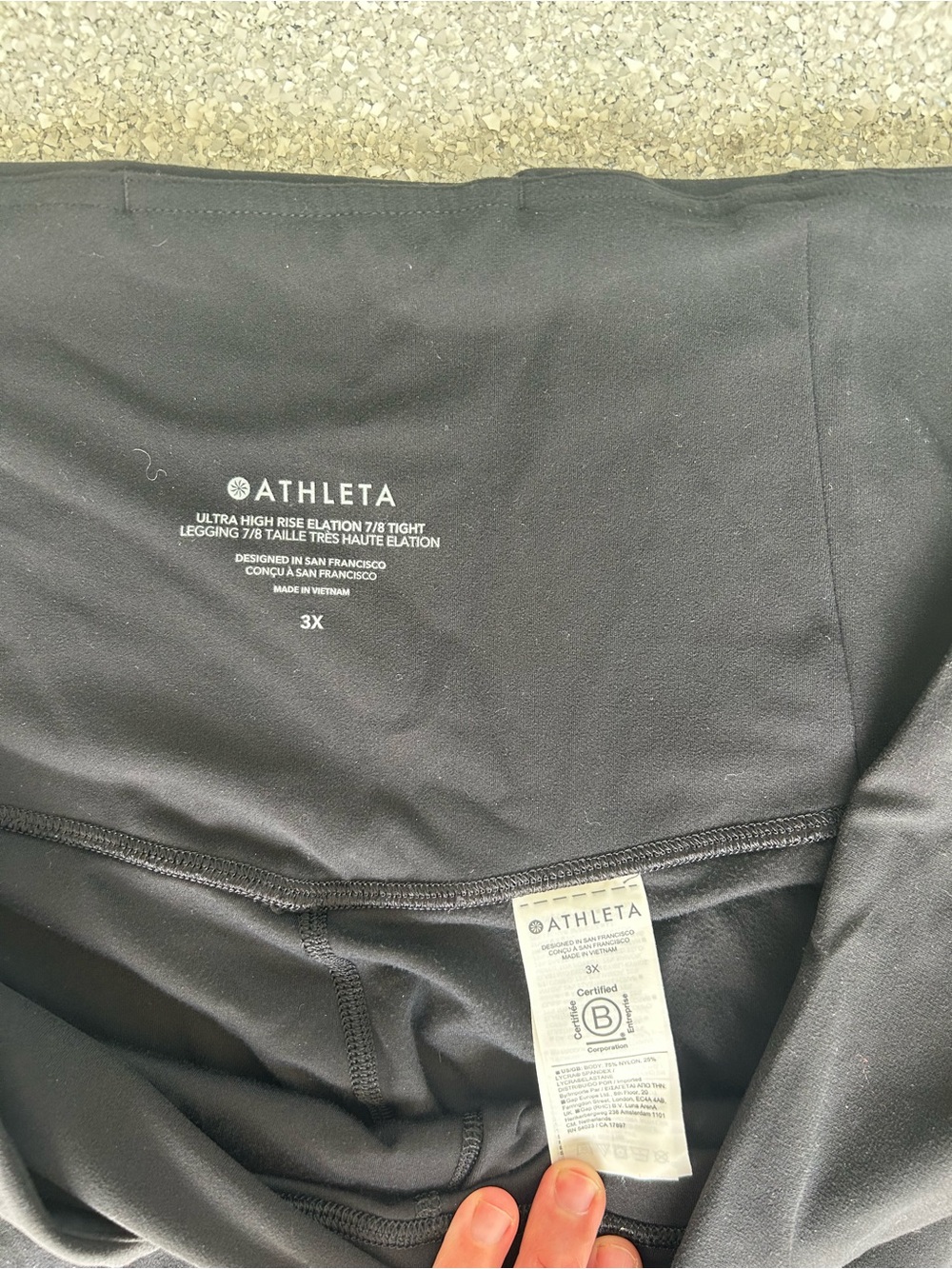 Athleta Women’s Black Ultra High Rise Elation 7/8 Tights Size 3X - Picture 2 of 4